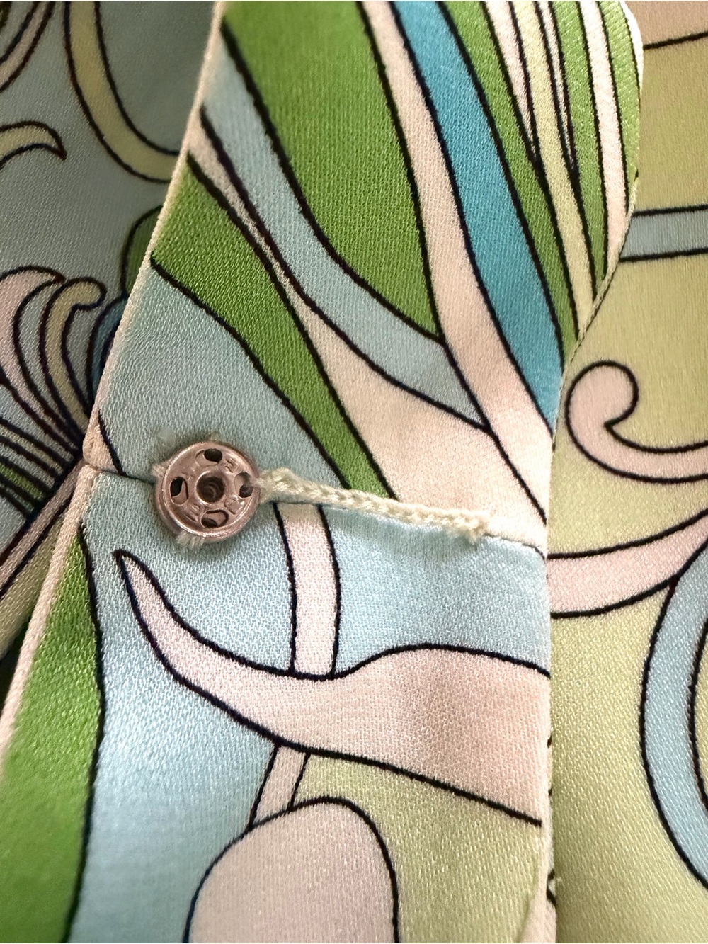 Ellie Tahari Retro Print Silk Stretch Knee Length Dress Size 10 - Picture 7 of 8